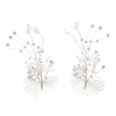 2pcs/pair Women White Color Wedding Jewelry Luxury Rhinestone Hair Clips