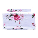 2 Pcs Set Newborn Floral Printed Muslin Swaddle Blanket With Headband