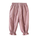 Baby Girls Corduroy Solid Color Casual Pants