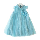 Girls Sleeveless Flower Embroidered Cheongsam Gauze Dress