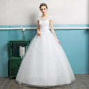 Women High Quality Flower Pattern Lace Design Cap Sleeves Floor Length Tutu Dress