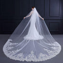 3.5*3m Large Size Women Sweep Length Train Pattern Lace Veil