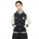 Casual Young Women Unisex Color Blocking Design Letters Jacket