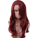 Elegant Women Burgundy Color Long Length Curly Hair Wig