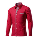 Hot Sale Men Cotton Patchwork Long Sleeves Shirts