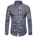Men Leopard Printed Buttons Shirts