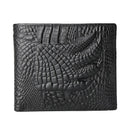 Creative 3D Crocodile Grain Design Men Trendy Genuine Leather Wallet