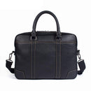 Businessmen Fashion Solid Color Top Grade Square Shape Genuine Leather Briefcase