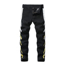 Casual Men Stripes Printed Slim Fit Jeans