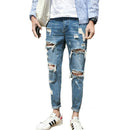 Casual Men Stretchy Ripped Denim Jeans