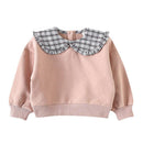 Baby Girls Cute Peter Pan Collar Long Sleeves Tops