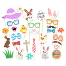29 Pcs Cute Bunny Pattern Easter Party Supply Photo Booth Props