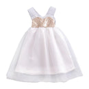 Girls Cotton Patchwork Sequin Design Princess Dress
