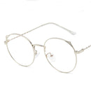 Creative Twisted Arms Design Fashion Cat-eye Shape Metal Eyewear Frame