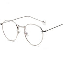 Creative Imitation Pearl Design Women Round Shape Metal Eyewear Frame