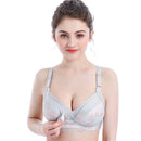 Pregnant Lace Flower Printed Front Button Nursing Bra