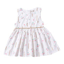 Girls Cotton Fresh Floral Printed Sleeveless Dress