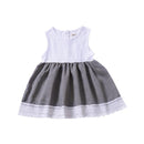 Casual Girls Cotton Patchwork Dress