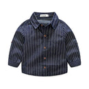 Boys Cotton Stripes Printed Casual Shirts