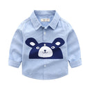 Boys Cotton Bear Printed Long Sleeves Shirts