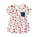Girls Cotton Watermelon Printed Cute Dress