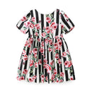 Girls Cotton Bright Flower Printed Dress