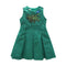 Girls Cotton Green Sleeveless Princess Dress