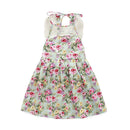 Girls Cotton Floral Printed Halterneck Dress