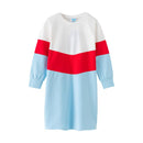 Girl Junior Cotton Color Blocking Casual Dress