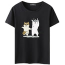 Men Cotton Funny Dog Friends Printed Tops