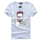 Men Cotton Lonely Man Printed Short Sleeves Tops