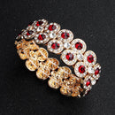 Bohemian Style Women Shiny Colored Crystal Multilayer Wedding Bracelet