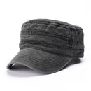 Creative Flat Pattern Stonewashing Design Unisex Military Cap