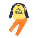 2 Pcs Boys Color Blocking Long Sleeves Swimsuit