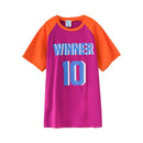 Junior Girls Letter Printed Color Blocking Dress