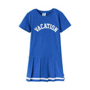 Junior Girls Letter Printed Patchwork Dress