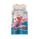 Girl Youth Vintage Style Printed Sleeveless Dress