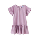 Girl Junior Solid Color Ruffle Design Dress