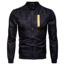 Men Slim Fit Standing Collar Zipper Jacket