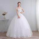 Classic Strapless Defined-waist Floor Length Multilayer Tulle Skirt Wedding Dress