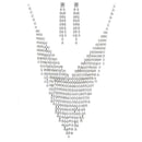 Women Exaggerated Multilayer Tassel Design Rhinestone Jewelry Set