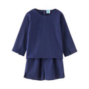 2 Pcs Girl Junior Cotton Solid Color Tops And Pants