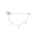 Exquisite Zircon Bird Evil Eye Design Women Drop Tassel Brooch