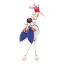 Creative Multicolor Acrylic Gemstone Bird Shaped Brooch