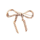 Fashion Irregular Bowknot Shaped Women Metal Rhinestone Brooch