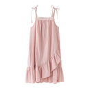 Junior Girl Solid Color Spaghetti Strap Casual Dress