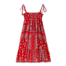 Girl Junior Print Spaghetti Strap Bohemia Dress