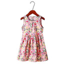 Girl Print Button Design Dress