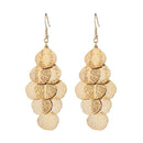 Creative Multilayer Round Shape Metal Drop Earrings