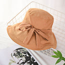 Casual Women Solid Color Summer Outdoor Sun-protective Bucket Hat